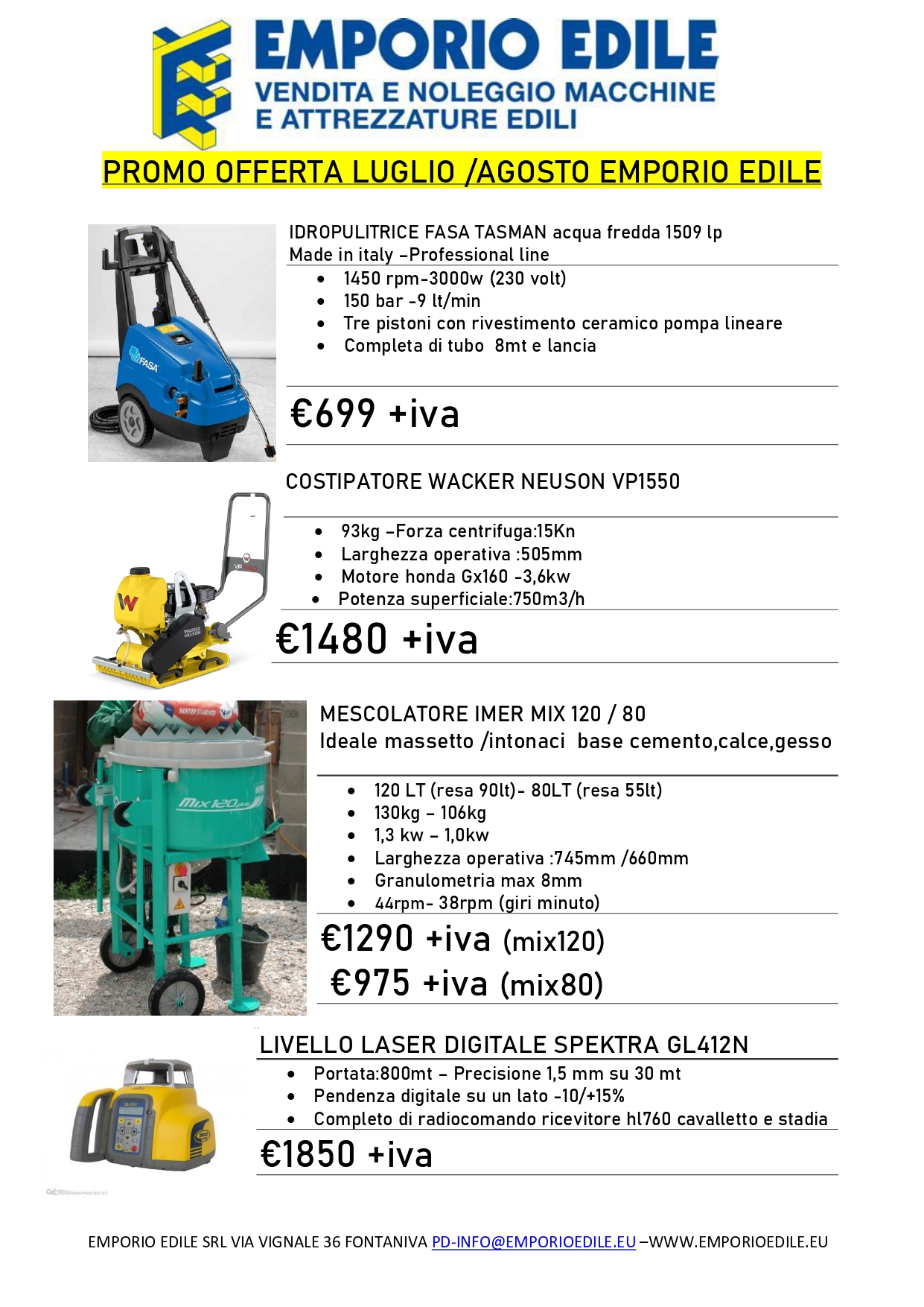 IDROPULITRICE,WACKER NEUSON,IMER